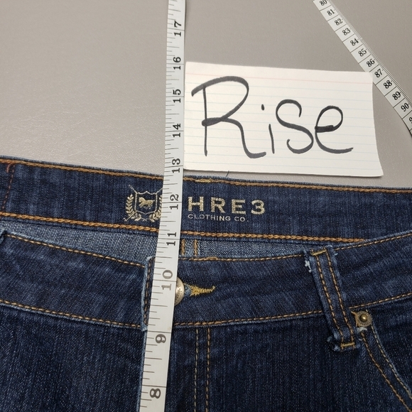 Thres 3 clothing dark wash wide leg jeans women's plus size 16 - Picture 11 of 13